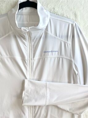 Vineyard Vines Performance Jacket Women’s Medium White Stretch Golf Pickleball